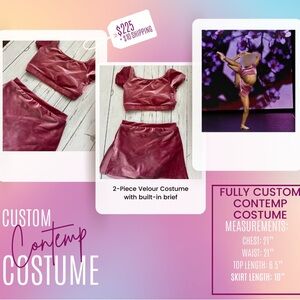 Custom Girls Velour Costume - Dusty Pink CL